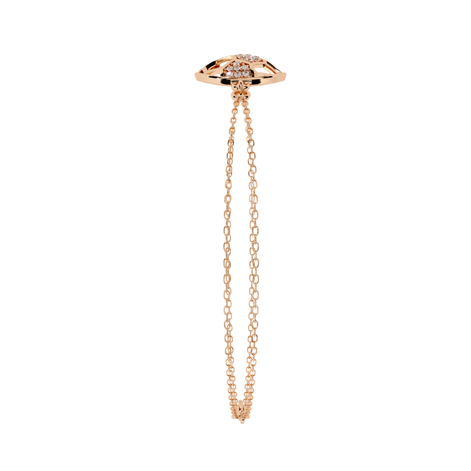 Solitairekart 0.2ct Natural Diamond-Studded Soccer Ball Bracelet-HI Color, VS-SI Clarity